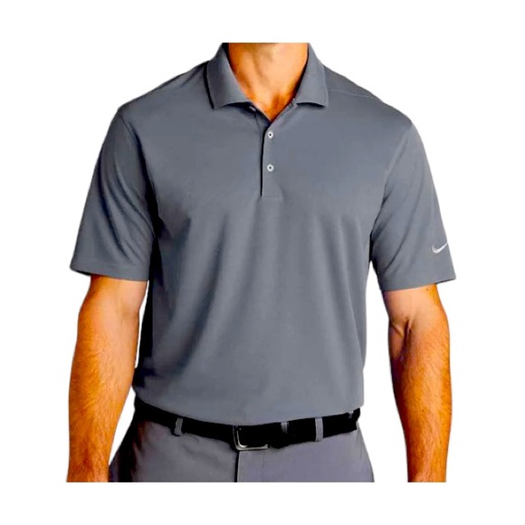 Nike Men’s Cool Gray Dri-Fit Golf Shirt, Size Small - Picture 1 of 15